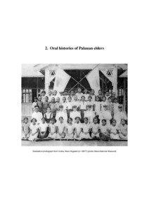 2. Oral histories of Palauan elders  Graduation photograph from honka, Koror Kogakko [in 1937?] (photo: Belau National Museum)
