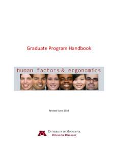 Graduate Program Handbook  Revised June 2014 Contents General Information ..................................................................................................................... 6