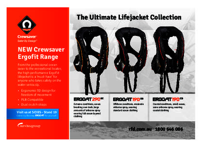 The Ultimate Lifejacket Collection  NEW Crewsaver Ergofit Range From the professional ocean racer to the recreational boater,