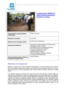 Microsoft Word - Implementing UNESCOs Earth Science Education Initiative in Africa