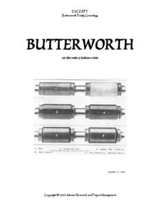 EXCERPT Butterworth Family Genealogy BUTTERWORTH And Allied Families of Chadderton & Scholes