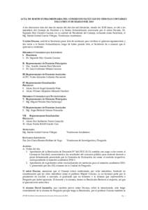 ACTA DE SESIÓN EXTRAORDINARIA DEL CONSEJO DE FACULTAD DE CIENCIAS CONTABLES DIA LUNES 19 DE MARZO DEL 2018 A los diecinueve días del mes de marzo del año dos mil dieciocho, siendo las 18:00 horas, se citó a los miemb