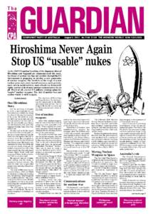 COMMUNIST PARTY OF AUSTRALIA  August[removed]No.1149 $1.50 THE WORKERS’ WEEKLY ISSN 1325-295X Hiroshima Never Again Stop US “usable” nukes