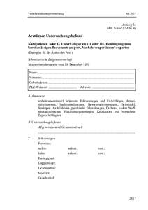 Verkehrszulassungsverordnung  AS 2015 Anhang 2a (Art. 5i und 27 Abs. 4)