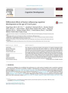 Differential effects of factors influencing cognitive development at the age of 5-to-6 years