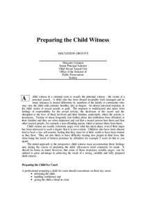 Preparing the child witness