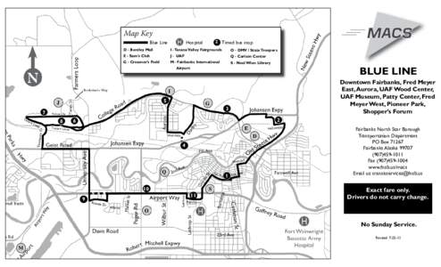 Map Key  Hospital Blue Line