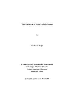 The Evolution of Long-Period Comets  by