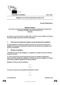[removed]PARLEMENT EUROPÉEN Délégation à la commission parlementaire Cariforum-UE  DCAR_PV(2014)1610_1