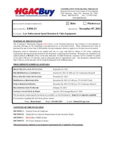 COOPERATIVE PURCHASING PROGRAM Houston-Galveston Area Council of Governments 3555 Timmons, Suite 120, Houston, TX[removed]Phone: [removed]Fax: [removed]www.hgacbuy.org