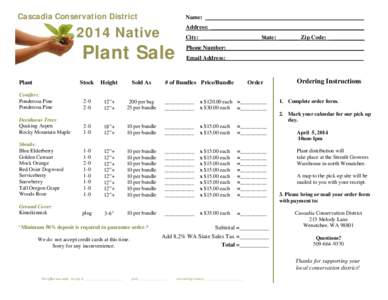 2014 plant sale order form