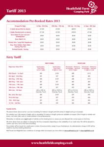 Heathfield Farm Tariff 2013_Cheverton Copse Tariff