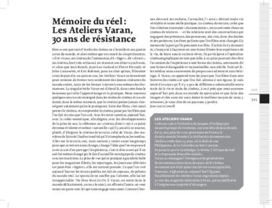 Mémoire du réel : Les Ateliers Varan, 30 ans de résistance