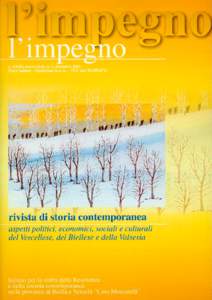 l’impegno rivista di storia contemporanea aspetti politici, economici, sociali e culturali del Vercellese, del Biellese e della Valsesia  a. XXIII, nuova serie, n. 2, dicembre 2003