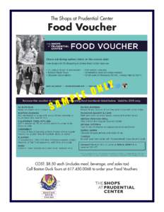 The Shops at Prudential Center  Food Voucher