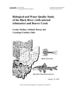 State of Ohio Environmental Protection Agency Ecological Assessment Section Division of Surface Water