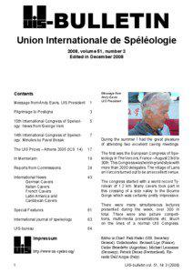 -BULLETIN  Union Internationale de Spéléologie