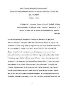 Asian diasporas / United States / Chop suey / Chinese Exclusion Act / Chinatowns in Canada and the United States / British Chinese / Chinese American history / Demographics of the United States / Chinatown