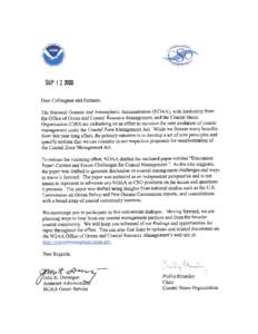 Physical geography / Oceanography / Coastal Zone Management Act / National Estuarine Research Reserve / National Oceanic and Atmospheric Administration / Fisheries management / Coastal States Organization / Coastal management / Natural resource management / Environment / Earth / Fisheries science