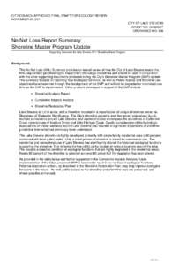 CITY COUNCIL APPROVED FINAL DRAFT FOR ECOLOGY REVIEW NOVEMBER 28, 2011 CITY OF LAKE STEVENS GRANT NO. G1000027 ORDINANCE NO. 856