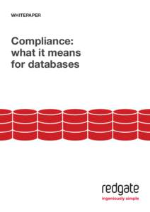 WHITEPAPER  Compliance: what it means for databases