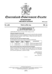 [157]  Queensland Government Gazette Extraordinary PUBLISHED BY AUTHORITY Vol. 366]
