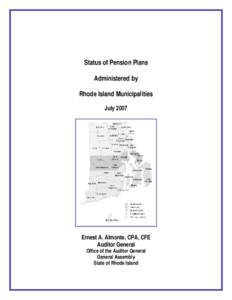 Status of Pension Plans Administered by Rhode Island Municipalities July[removed]Ernest A. Almonte, CPA, CFE