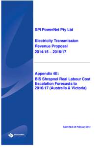 SPI PowerNet Pty Ltd Electricity Transmission Revenue Proposal[removed] – [removed]Appendix 4E: