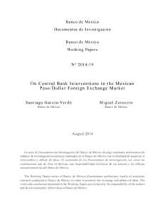 Banco de México Documentos de Investigación Banco de México Working Papers  N° [removed]