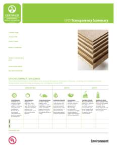 EPD Transparency Summary American Wood Council Canadian Wood Council COMPANY NAME PRODUCT TYPE