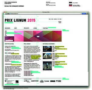 prix lignum website Startseite Es Gillt die vermasste grösse! Font Lauftext: Geneva 12px /18px (wie bisher)