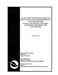 Guidelines for Sport Fish Consumption: Black Butte Reservoir (Glenn and Tehama Counties)