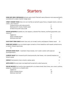 Microsoft Word - Lounge Appetizer Menu