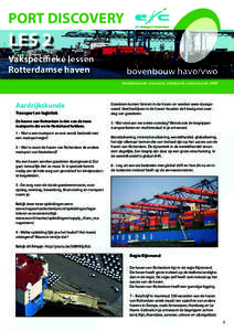 PORT DISCOVERY  LES 2 Vakspecifieke lessen Rotterdamse haven