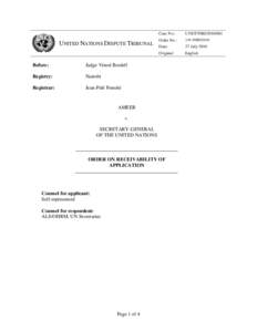 United Nations Dispute Tribunal / Evaluation / Law