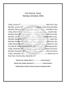 Microsoft Word - Frio County Holidays for 2016.docx