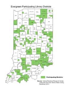 Participating Districts Source: Indiana Business Research Center, using data from the Indiana State Library, December 2013  