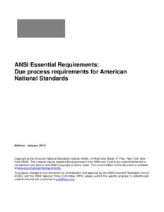 Reference / Standardization / Knowledge / IAPMO Standards / Standards organizations / American National Standards Institute / Evaluation