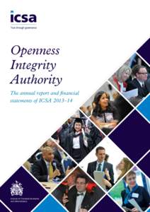 Openness Integrity Authority The annual report and financial statements of ICSA 2013–14