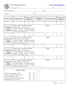 BASF Range Request Form  Email: [removed] User Group Name: ___________________________________________________ Date: ________________ Name of Applicant: ______________________________________________ Phone: 