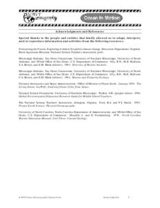 Acknowledgments and References Special thanks to the people and entities that kindly allowed us to adapt, interpret, and/or reproduce information and activities from the following resources. Forecasting the Future, Explo