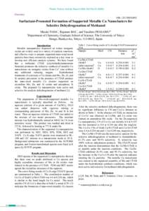 Photon Factory Activity Report 2004 #22 Part BChemistry 10B, 12C/2003G092  Surfactant-Promoted Formation of Supported Metallic Cu Nanoclusters for