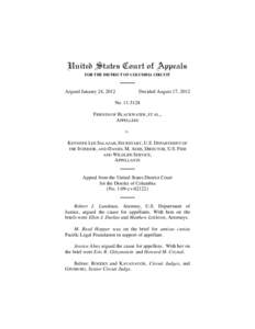 United States Court of Appeals FOR THE DISTRICT OF COLUMBIA CIRCUIT Argued January 24, 2012  Decided August 17, 2012