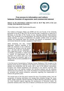 Microsoft Word - Conference_Report_26_27_Mai_2014_Bukarest.docx