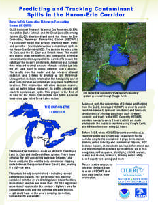 Predicting and Tracking Contaminant Spills in the Huron-Erie Corridor Huron to Erie Connecting Waterways Forecasting System (HECWFS)  Erie