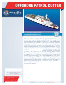 offshore patrol cutter  U.S. Coast Guard conceptual rendering program description The Coast Guard is acquiring the