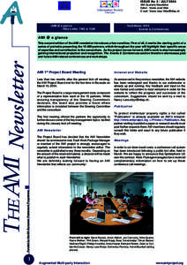 ISSUE No 2 / JULY 2004 AMI Quarterly Newsletter Editor: Marie-José Villar E-mail:   - AMI @ a glance