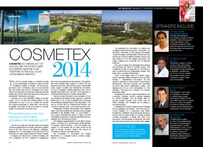 RRP $[removed]incl. GST) (NZ $15.95 incl. GST) ISSUE 63 • FEB-APRIL 2014 as seen in cosmetic surgery & Beauty Magazine  2014