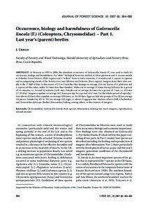 JOURNAL OF FOREST SCIENCE, 53, [removed]): 364–380  Occurrence, biology and harmfulness of Galerucella