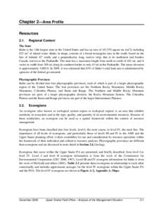 Chapter 2—Area Profile Resources 2.1. Regional Context